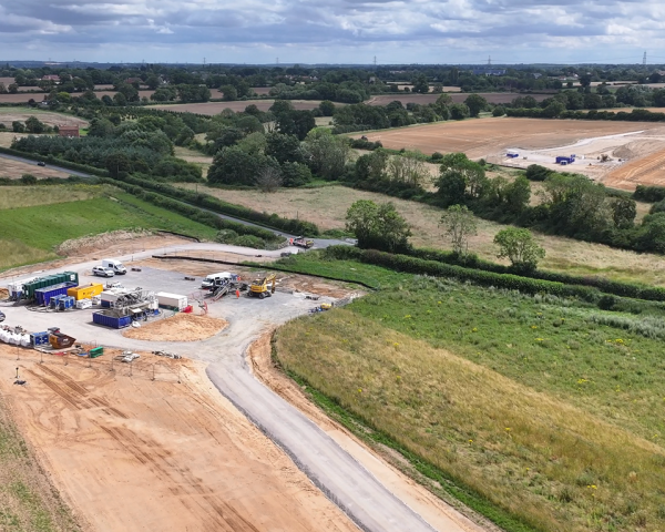 Ariel view of the Hornsea 3 site.